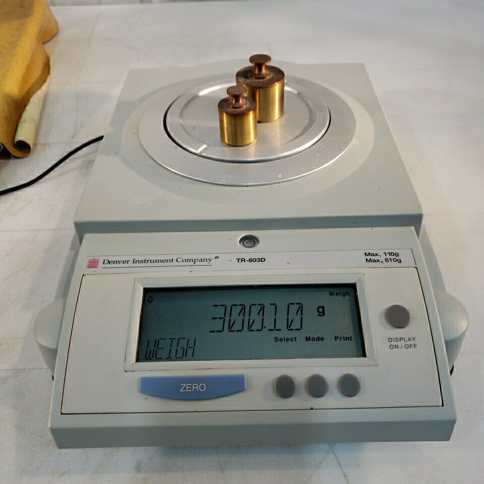 Denver TR-603D Scale Precision Balance w/ Cover & Power Cable Max=110g Max2=610g