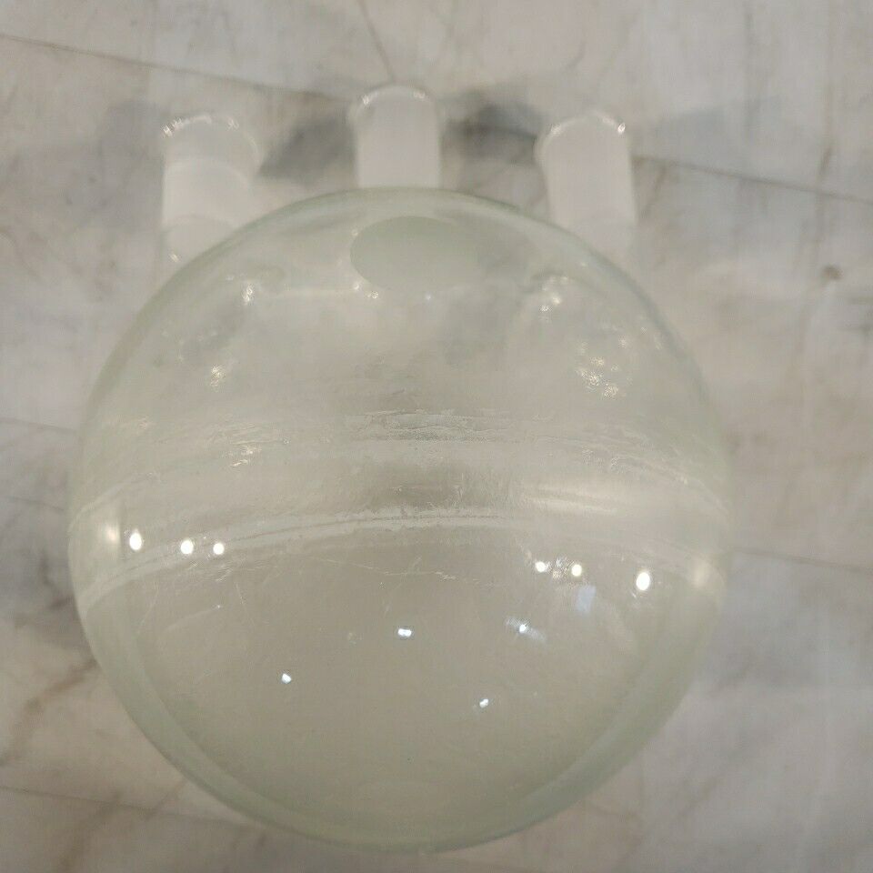Chemglass 2000mL 3-Neck Round Bottom Flask 24/40 Outer Laboratory