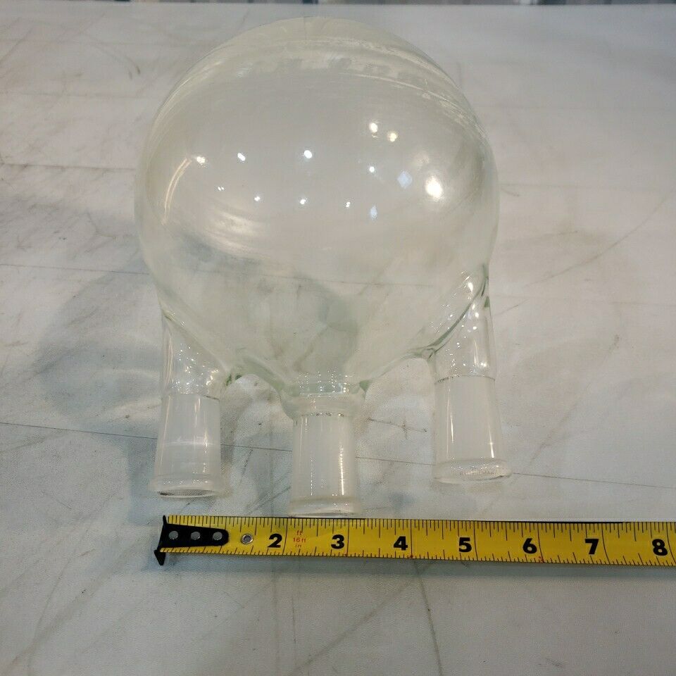 Chemglass 2000mL 3-Neck Round Bottom Flask 24/40 Outer Laboratory