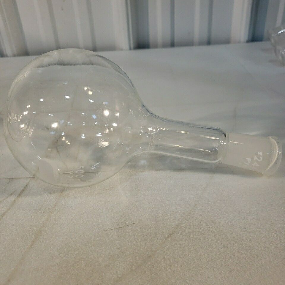 Pyrex 500mL Flat Bottom Flask 24/40 Boiling Flask Long Neck