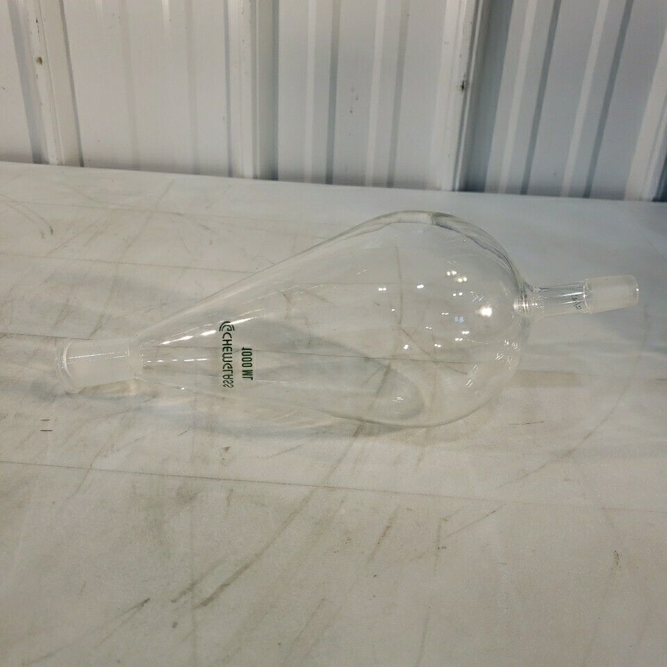 Chemglass 1000mL Kuderna-Danish Flask 24/40 19/22 Glass Laboratory 1L