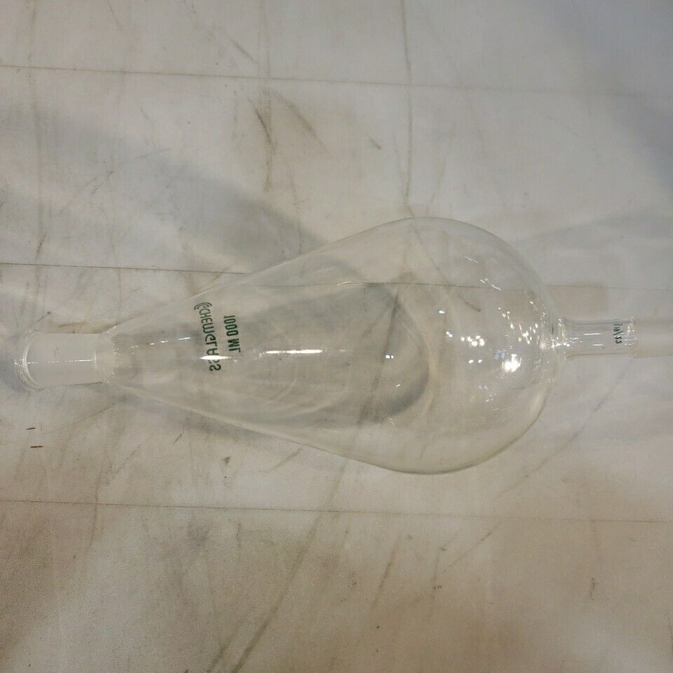 Chemglass 1000mL Kuderna-Danish Flask 24/40 19/22 Glass Laboratory 1L