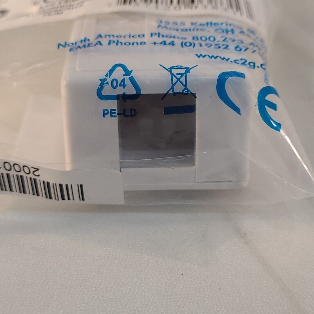 C2G 03831 Keystone Jack Surface Mount Box 1-PT White