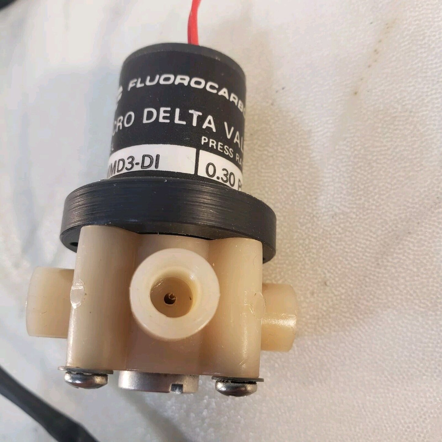 Fluorocarbon MMD3-DI Micro Delta Electric Solenoid Switched Valve 0.3 PSI