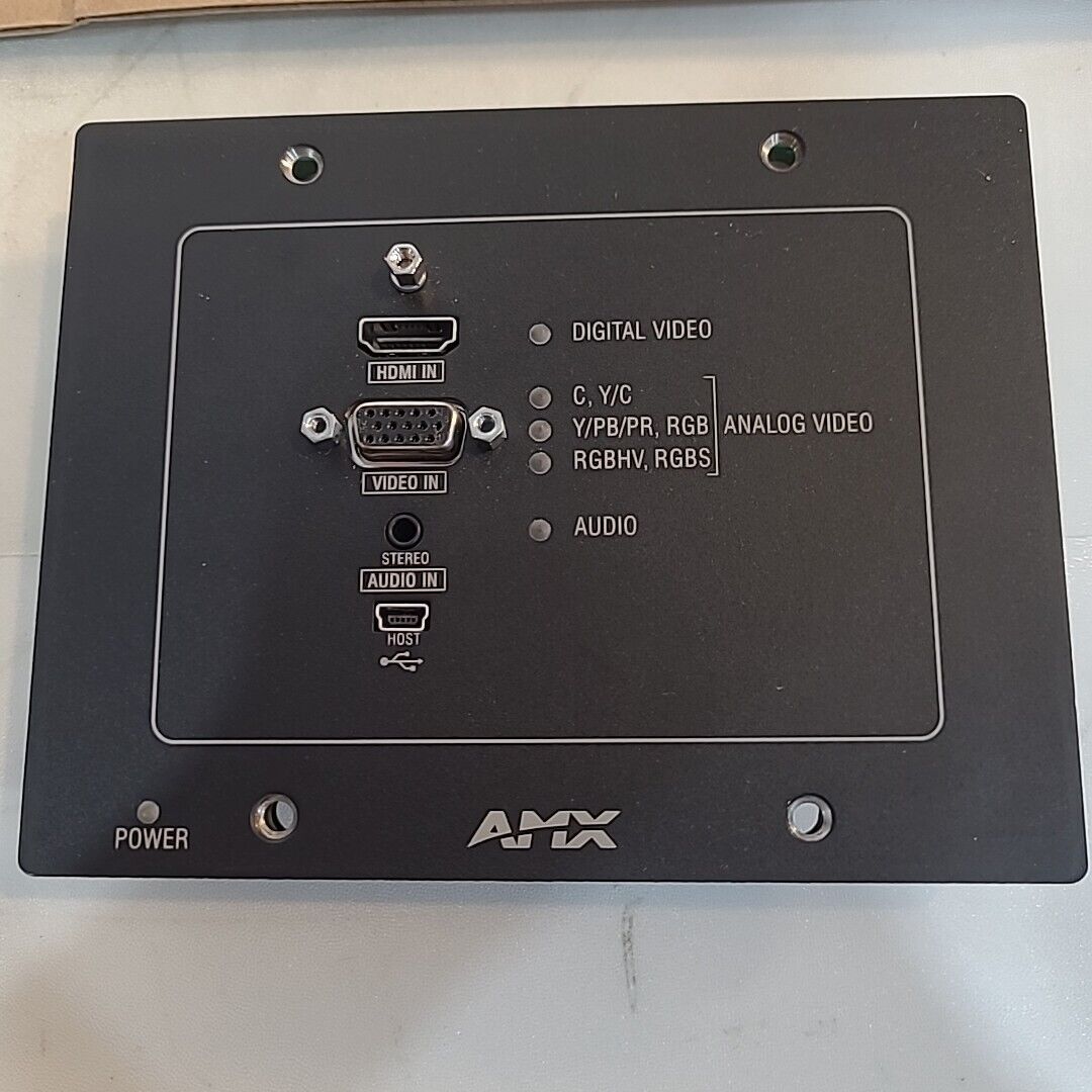 AMX AVB-WP-TX-MULTI-DXLINK-BL Multi-Format White Wallplate Transmitter