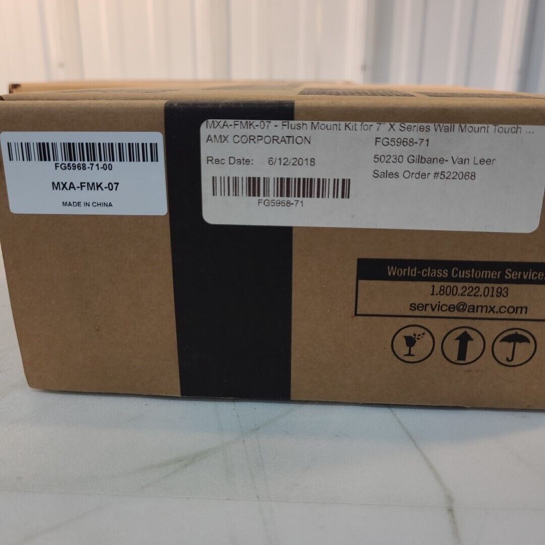 AMX FMK-07 Flush Mount Kit Modero X Series For 7" X Series Wall Mount Touch