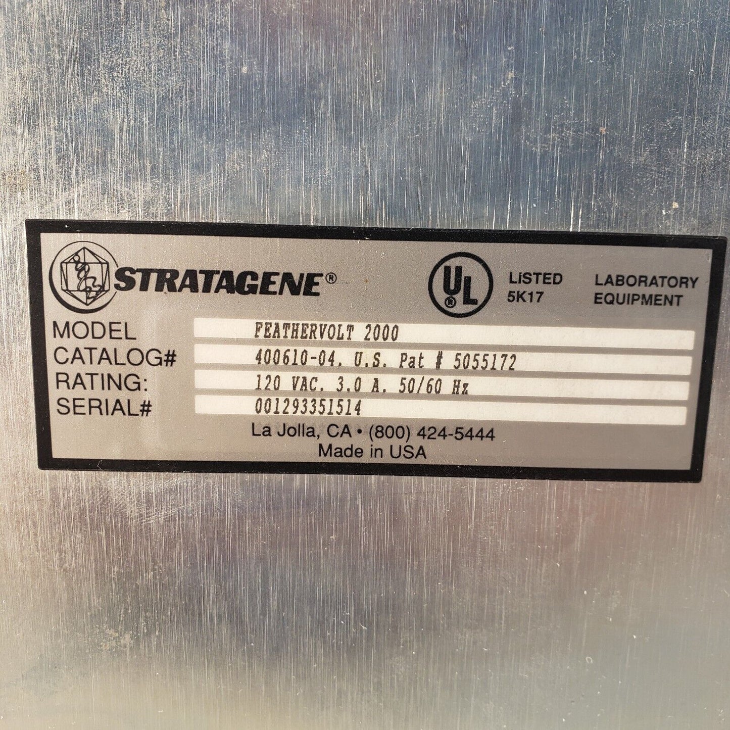 Stratagene Feather Volt 2000 Power Supply HAS GLITCH