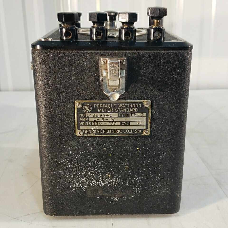 1929 Vintage General Electric Co. IB-7 Portable Induction Test Meter