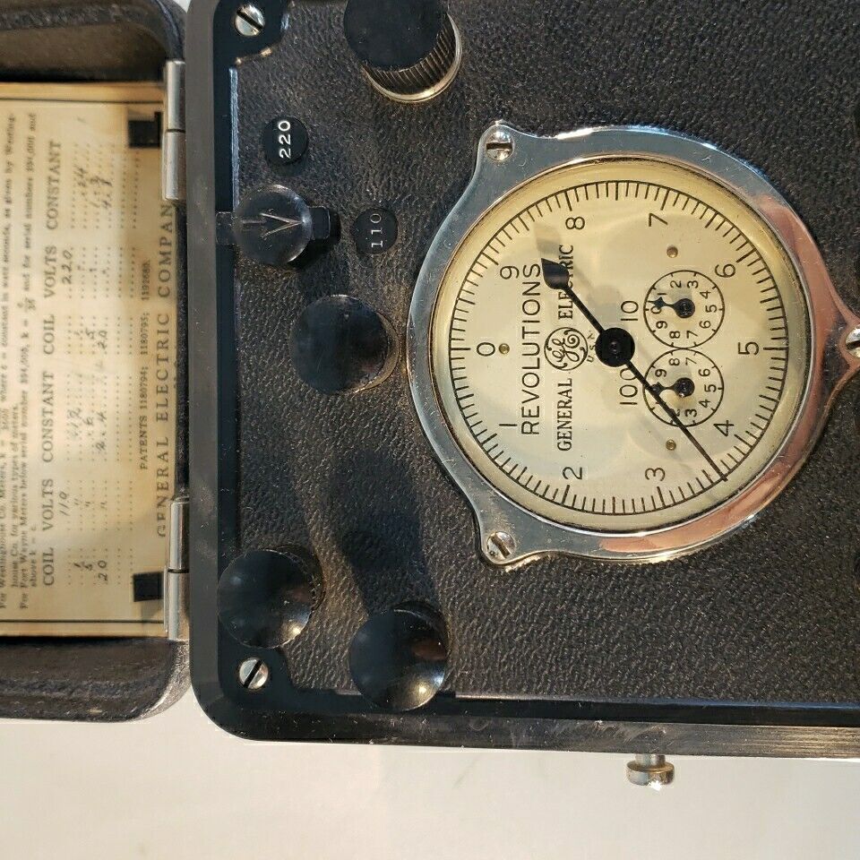 1929 Vintage General Electric Co. IB-7 Portable Induction Test Meter