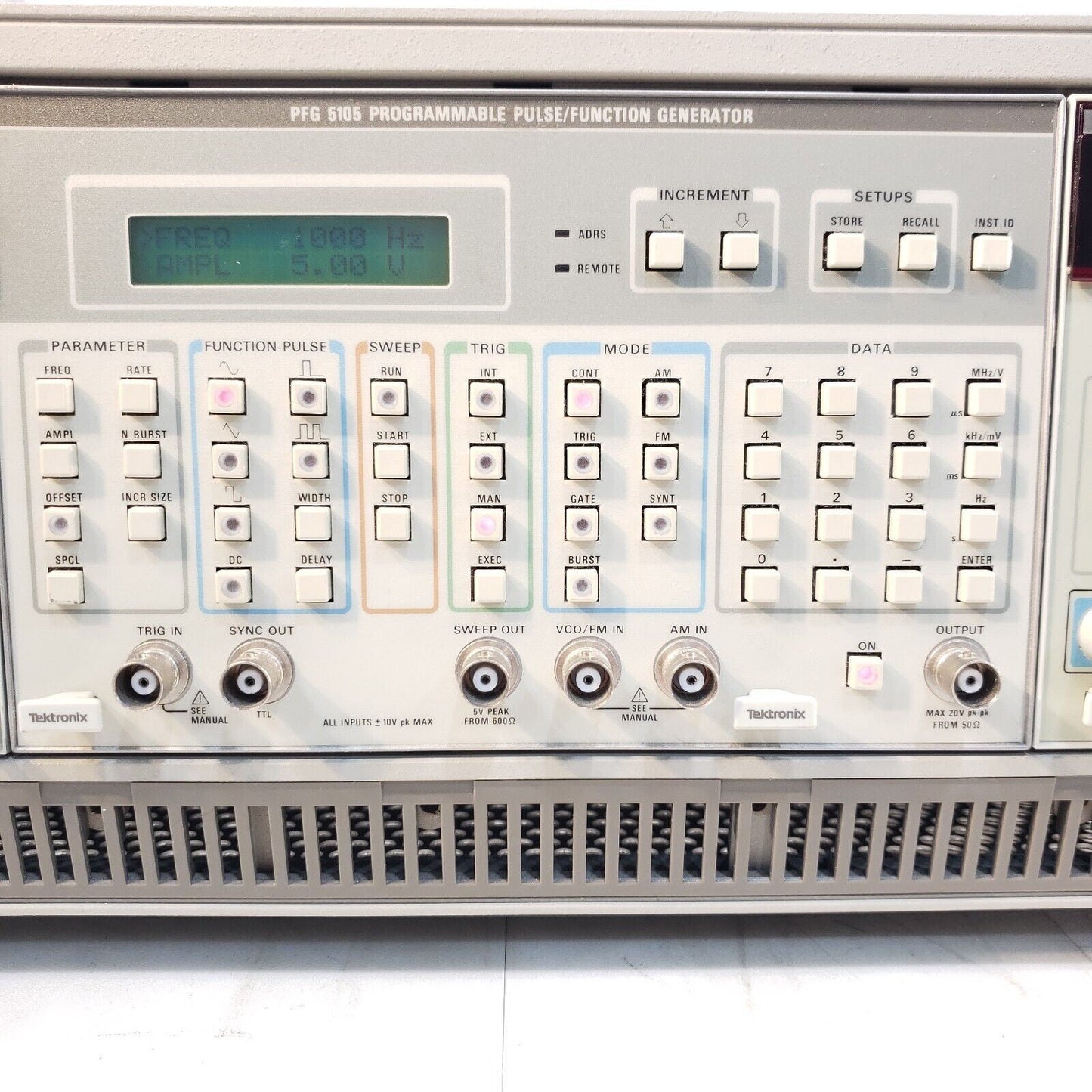 Tektronix TM5006 w/ PS5010 Power Supply PFG5105 Pulse Function Generator DM5110