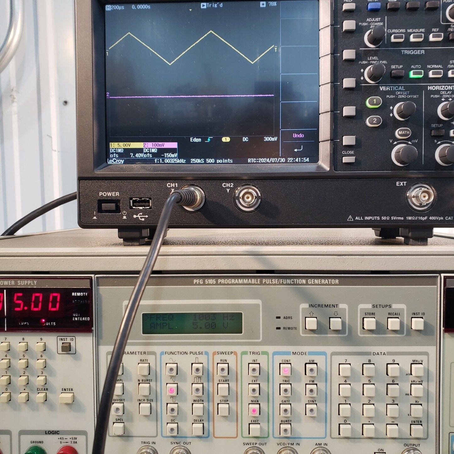 Tektronix TM5006 w/ PS5010 Power Supply PFG5105 Pulse Function Generator DM5110