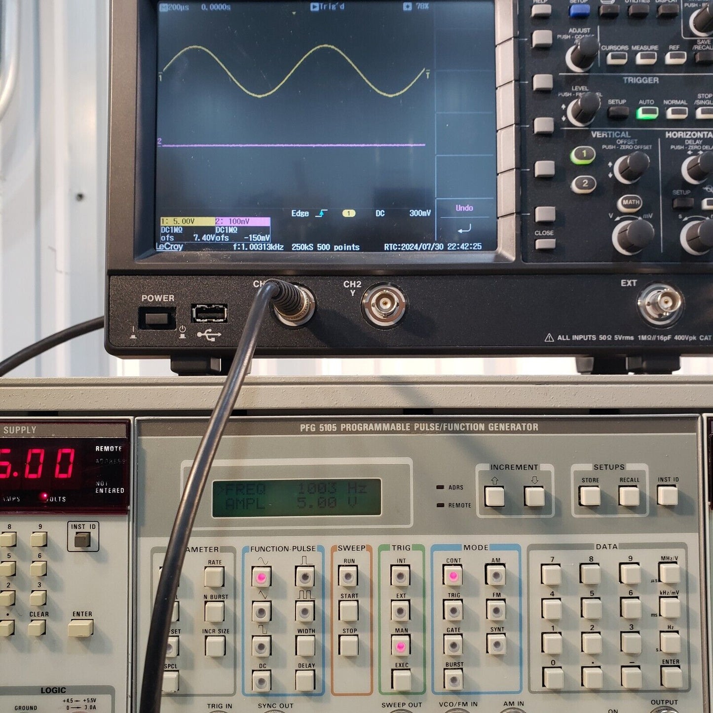 Tektronix TM5006 w/ PS5010 Power Supply PFG5105 Pulse Function Generator DM5110