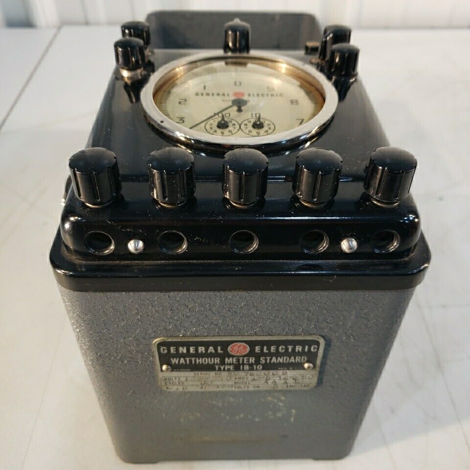 General Electric Vintage 1B-10 Portable Watthour Meter Standard Test Unit