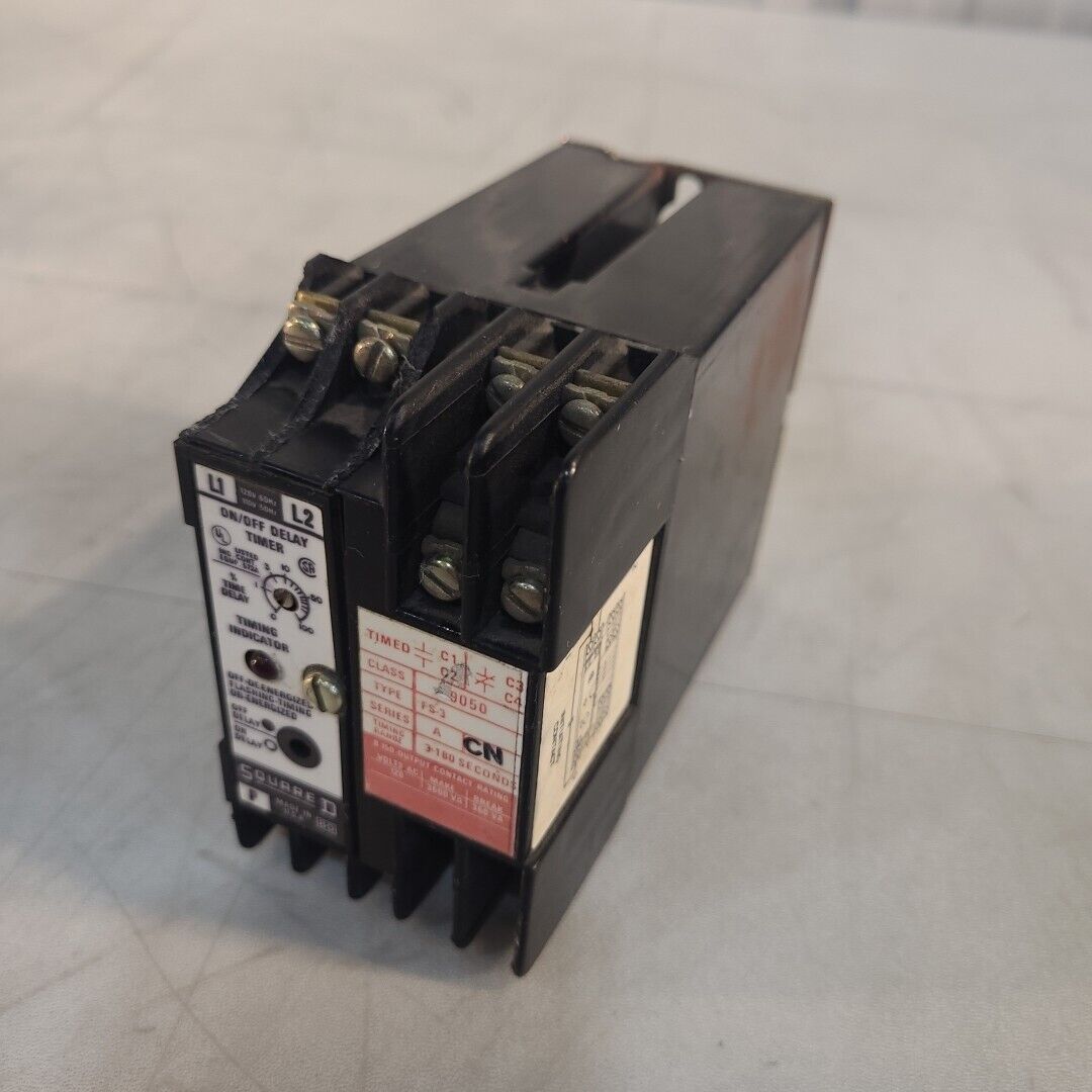 Square D FS-3 9050 On/Off Delay Timer 3-180s 120V 60hz 572A