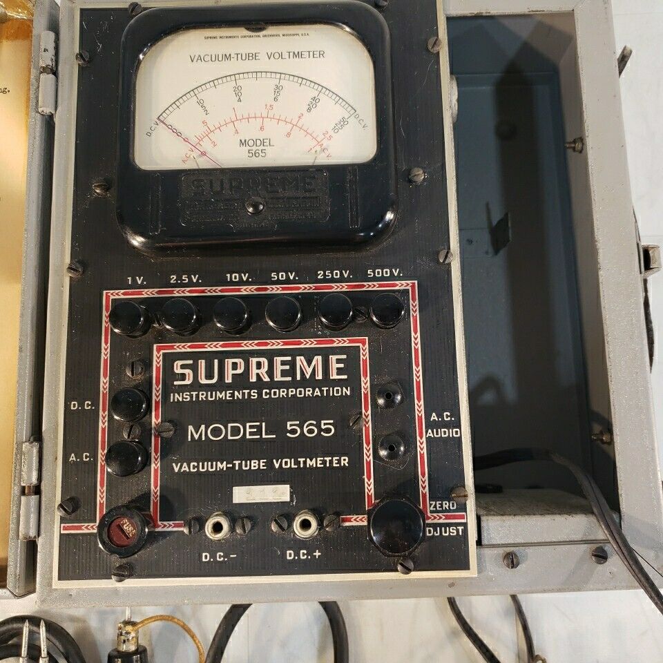 Supreme 565 Vintage Electron Vacuum-Tube Voltmeter Tester Instrument Co.