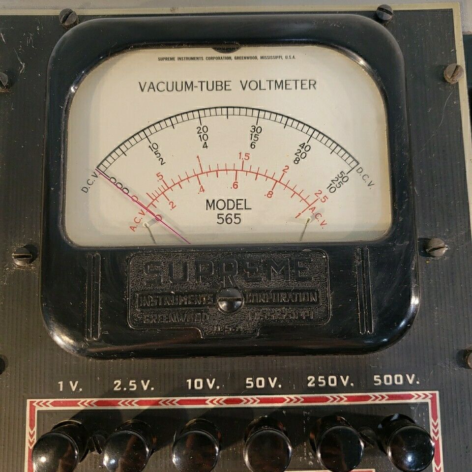 Supreme 565 Vintage Electron Vacuum-Tube Voltmeter Tester Instrument Co.