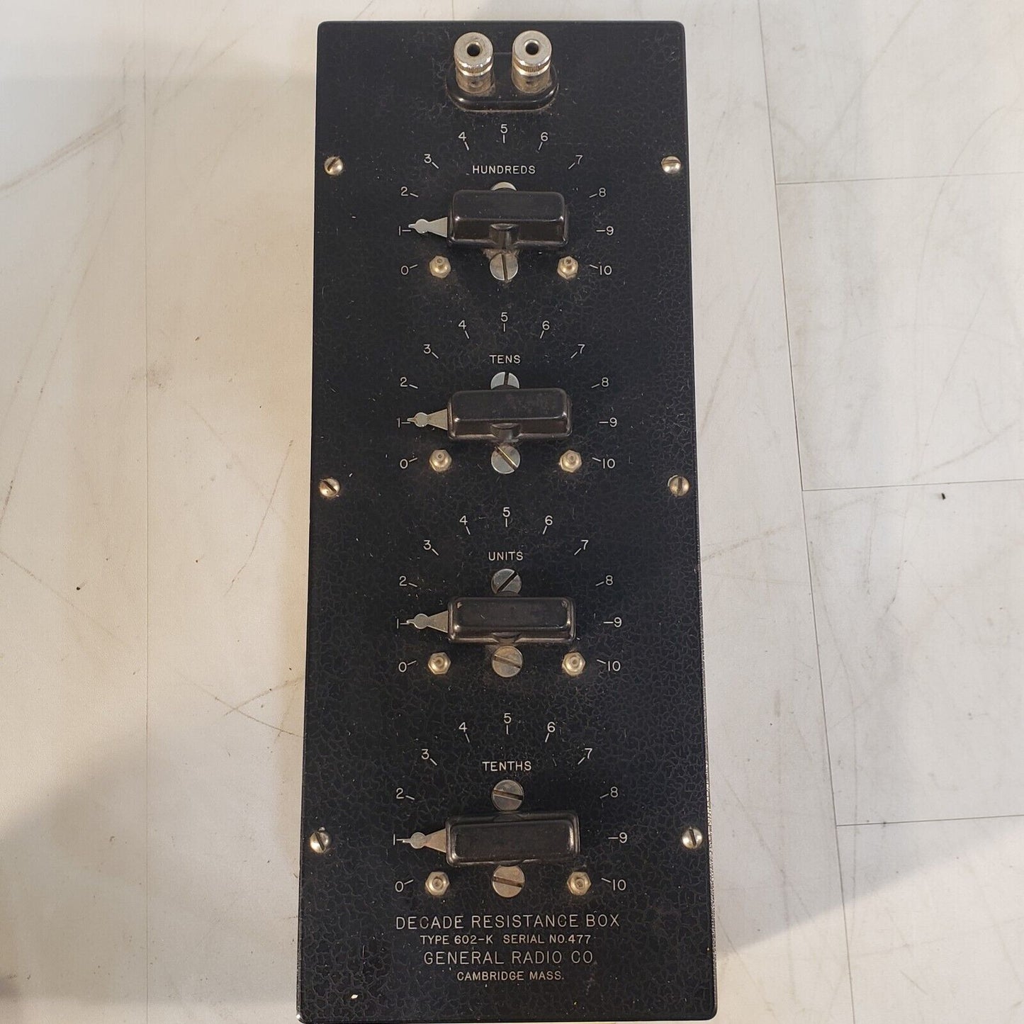 General Radio 602-K Decade Resistance Box Tested Works Co Vintage