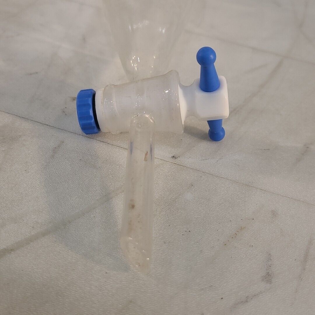Pyrex 6402 250mL Squibb Separatory Funnel Pear-shaped PTFE Stopcock Lab