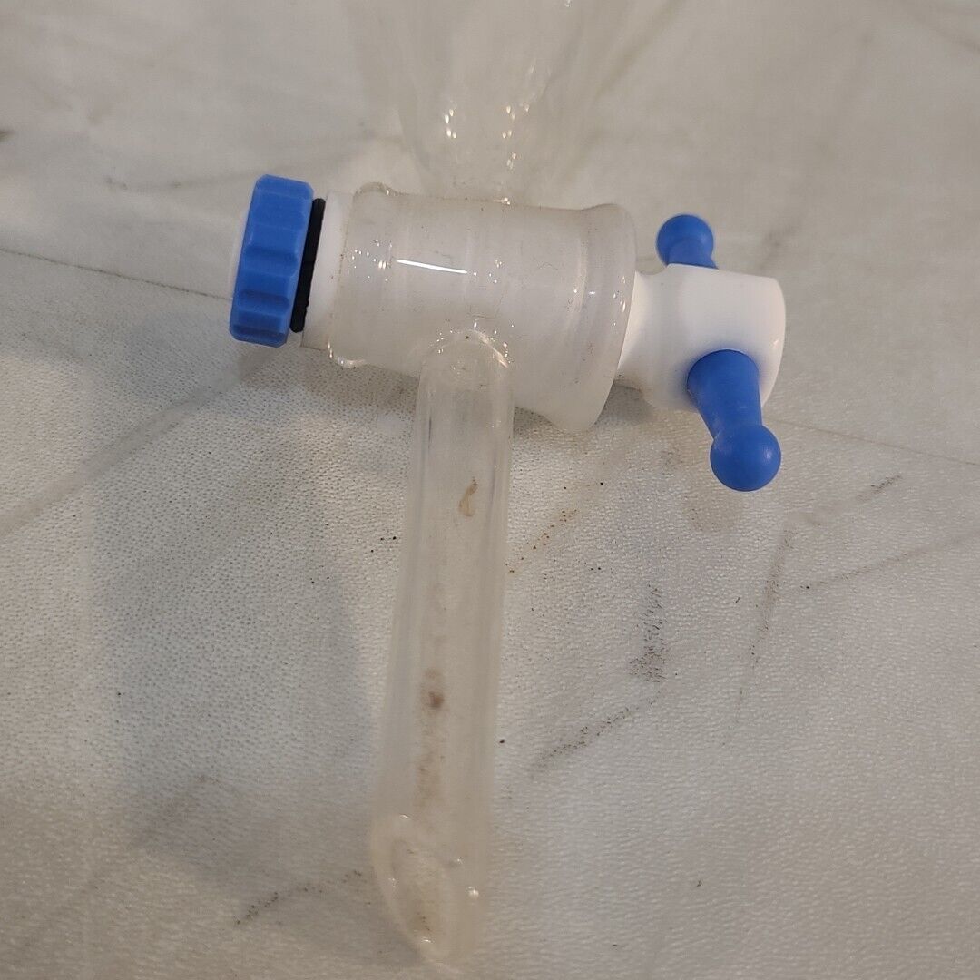 Pyrex 6402 250mL Squibb Separatory Funnel Pear-shaped PTFE Stopcock Lab