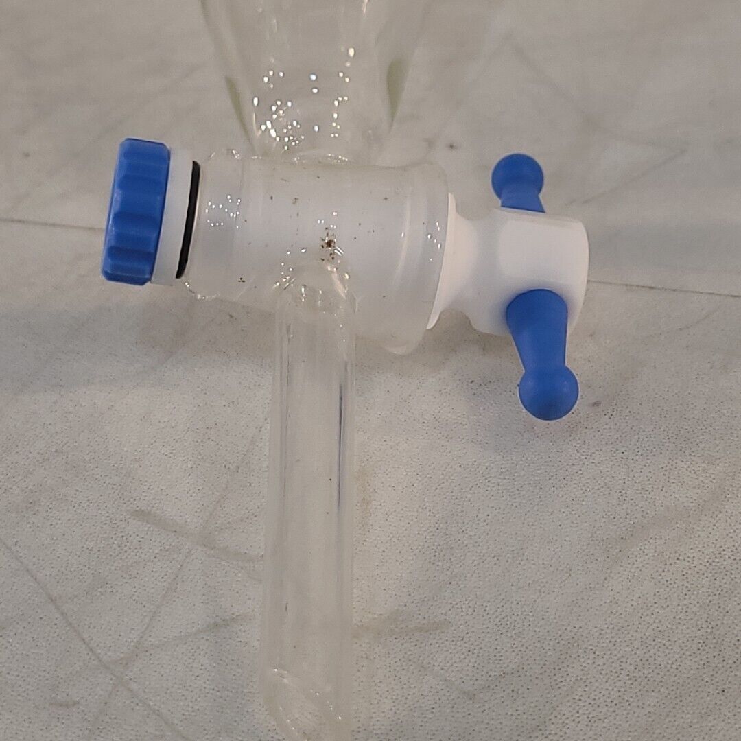 Pyrex 6402 1000mL Squibb Separatory Funnel Pear-shaped W/ Stopcock & Valve