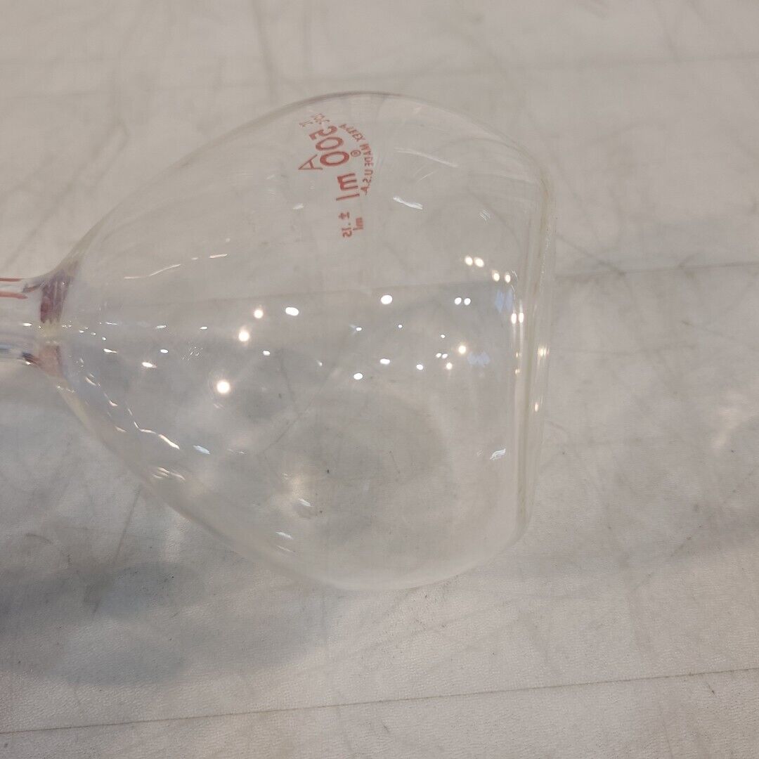 Pyrex 500mL Flat Bottom Long Neck Flask A 10" Labratory Glassware Tc