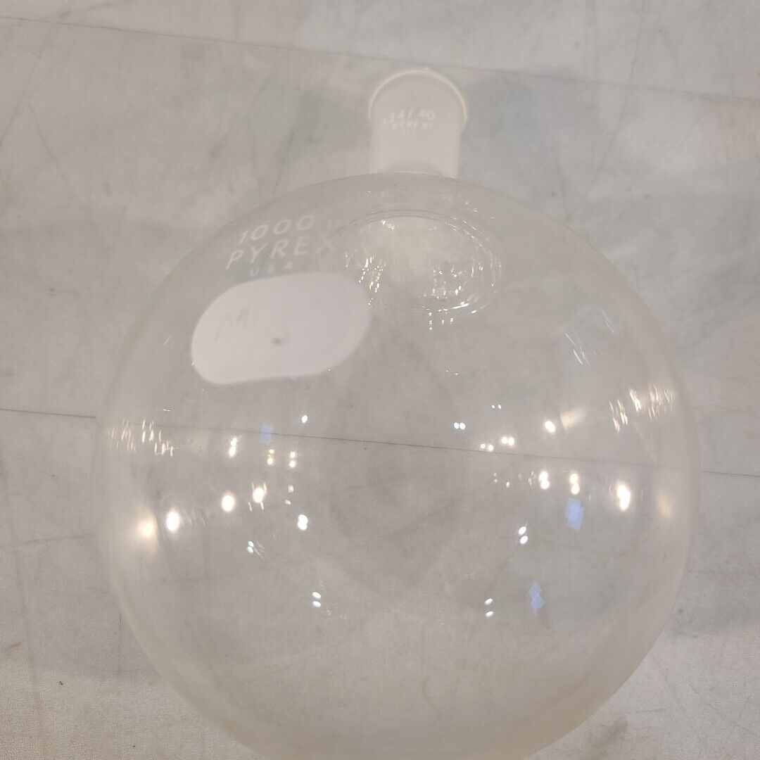 Pyrex 1000mL Round Bottom Glass Boiling Flask 24/40 Female Connector Labratory