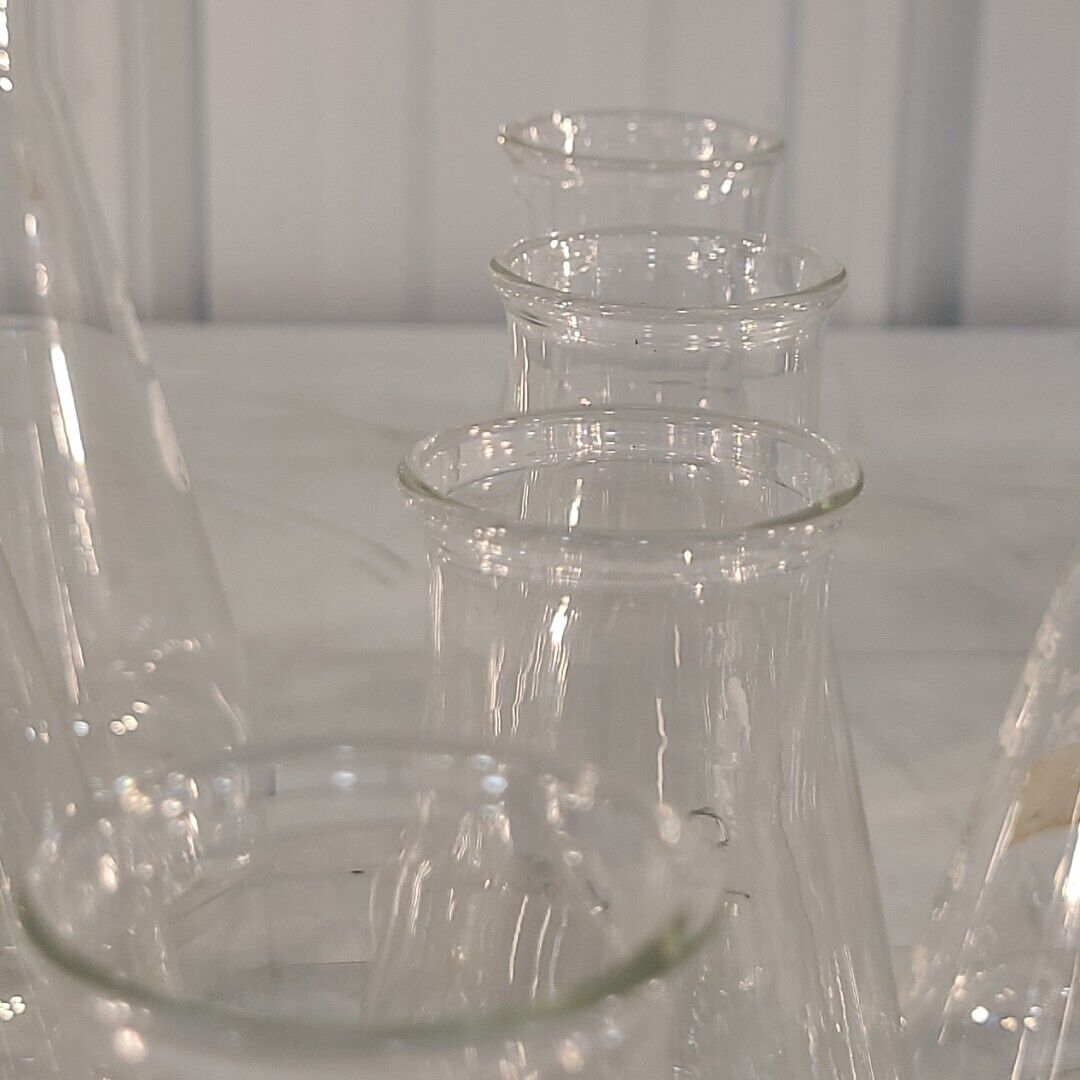 Lot Of 16- Kimax Pyrex 26505 4980 5100 Erlenmeyer Flask Labratory Glassware mL
