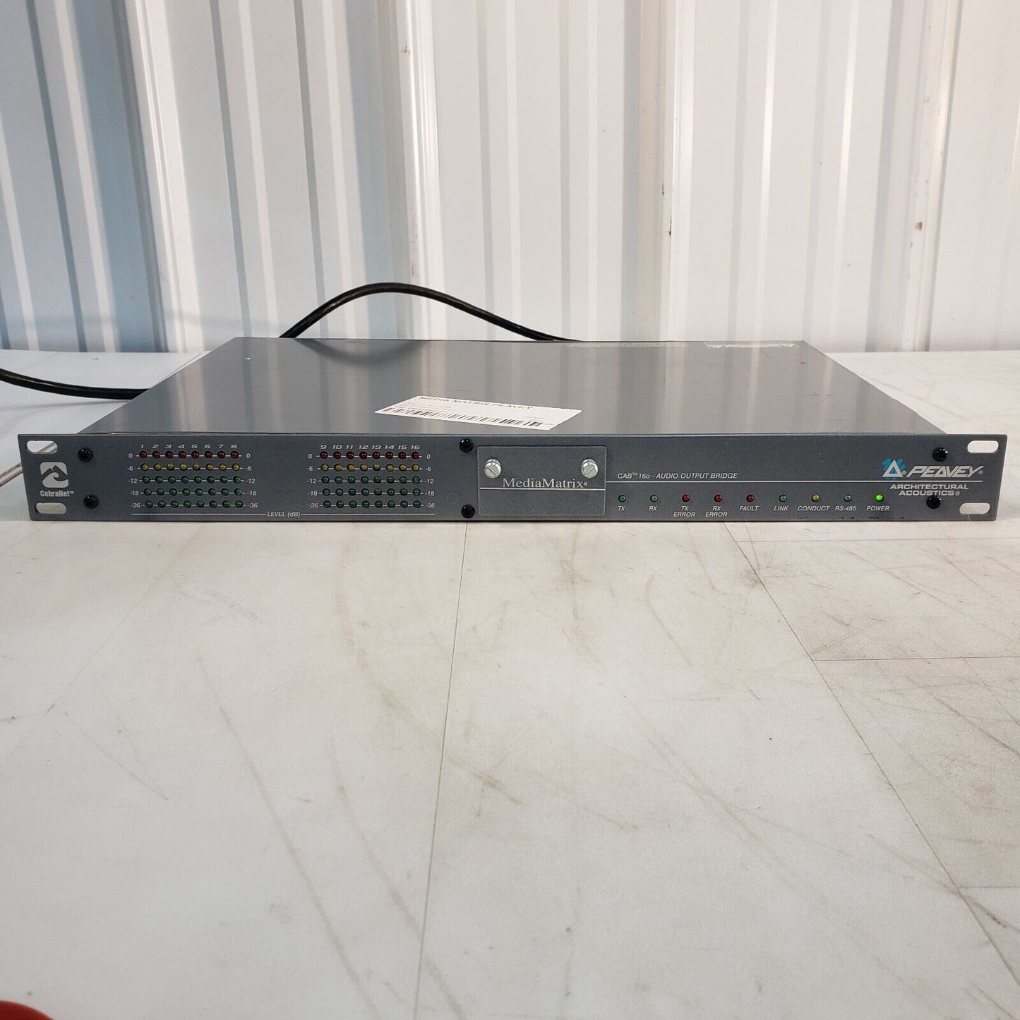 Peavey CAB 16o Audio Output Bridge Media Matrix CobraNet 003BCE2924581