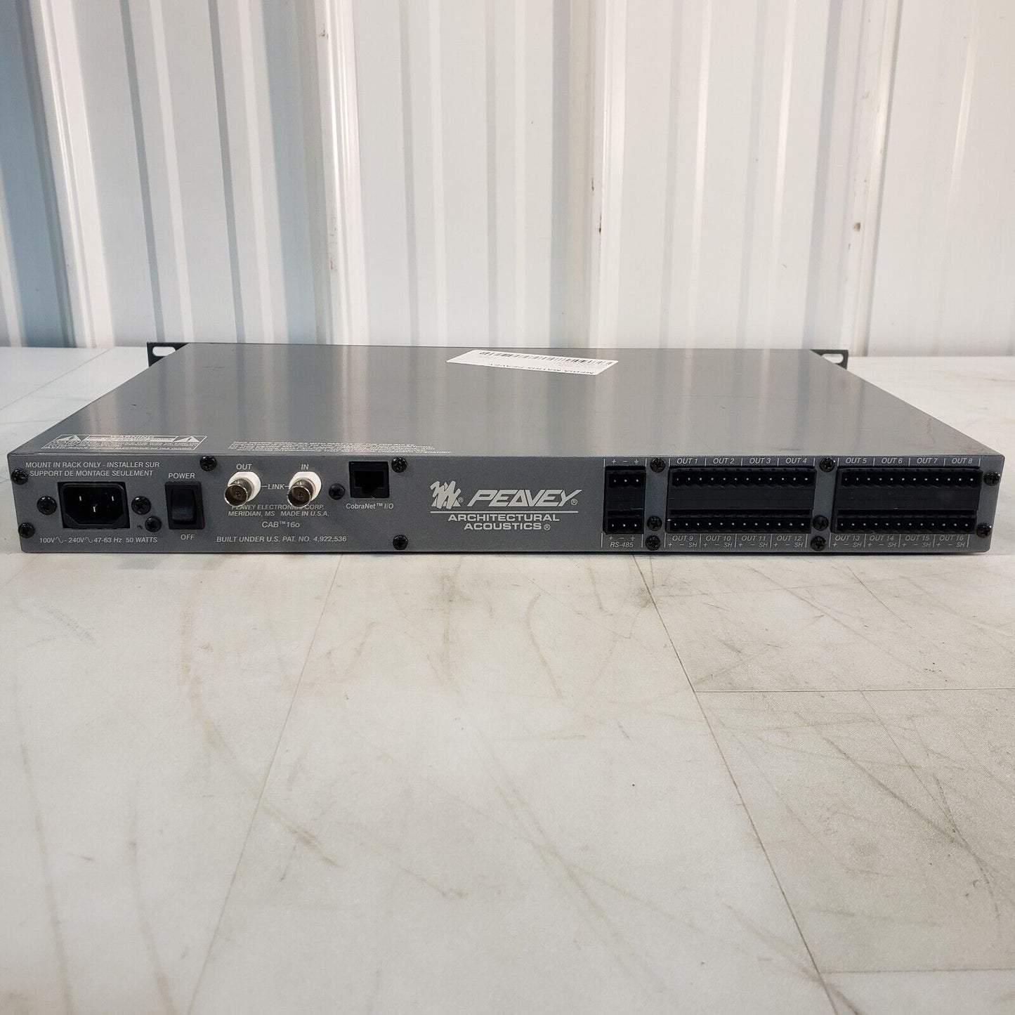 Peavey CAB 16o Audio Output Bridge Media Matrix CobraNet 003BCE2924581