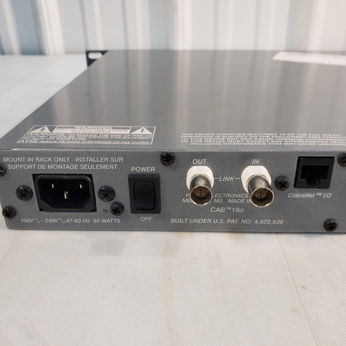 Peavey CAB 16o Audio Output Bridge Media Matrix CobraNet 003BCE2924581
