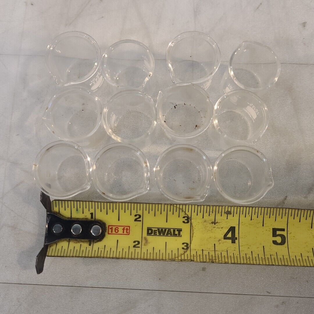 Lot Of 12 Pyrex 1000 10mL Beakers Labratory Glassware Corning Glass