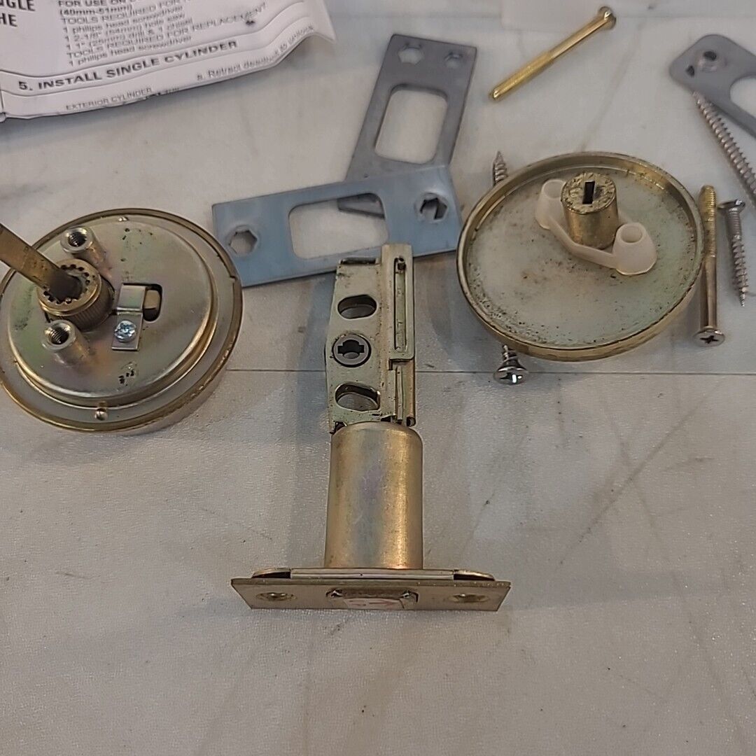 Uscan Grade 2 Single Cylinder Deadbolt Brass Finish D130-IC