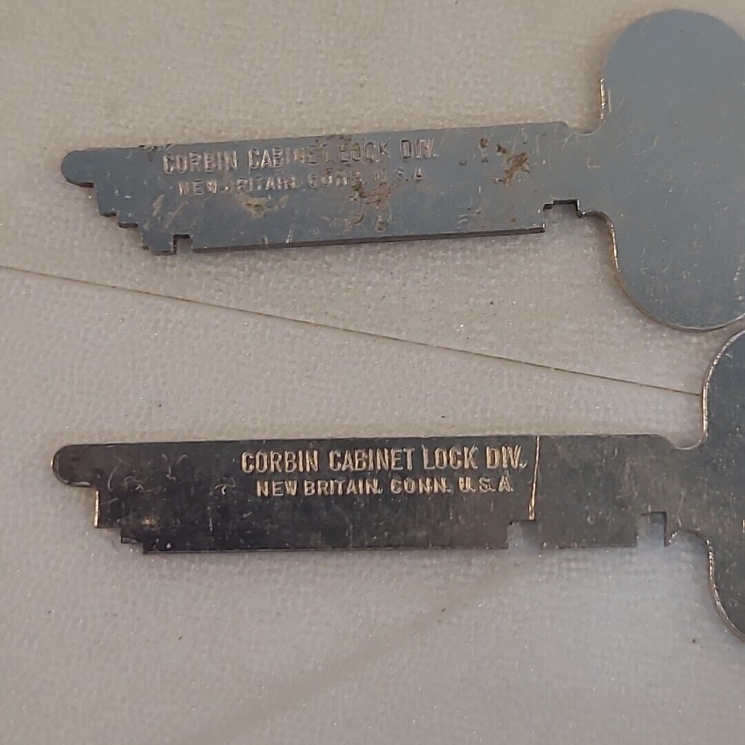 LOT OF 6 Corbin 0750 LOX 1 1/8" WD 2 Keys 4J10 Cabinet Locks Latch 5-3-1-327