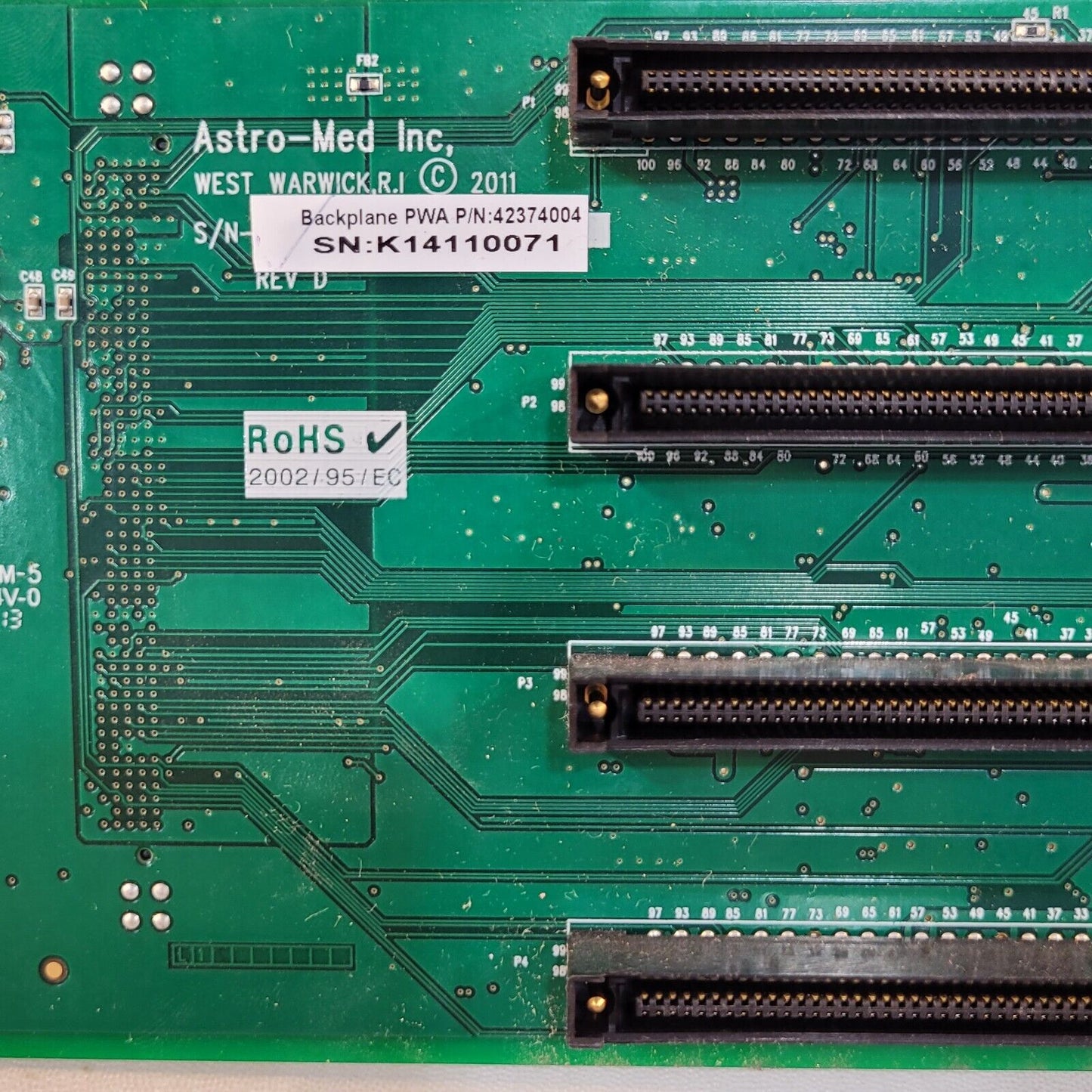 Astro Med 42374004, 42374001, 42374002 PCI Circuit Boards DMX 8000 DAQ Recorder