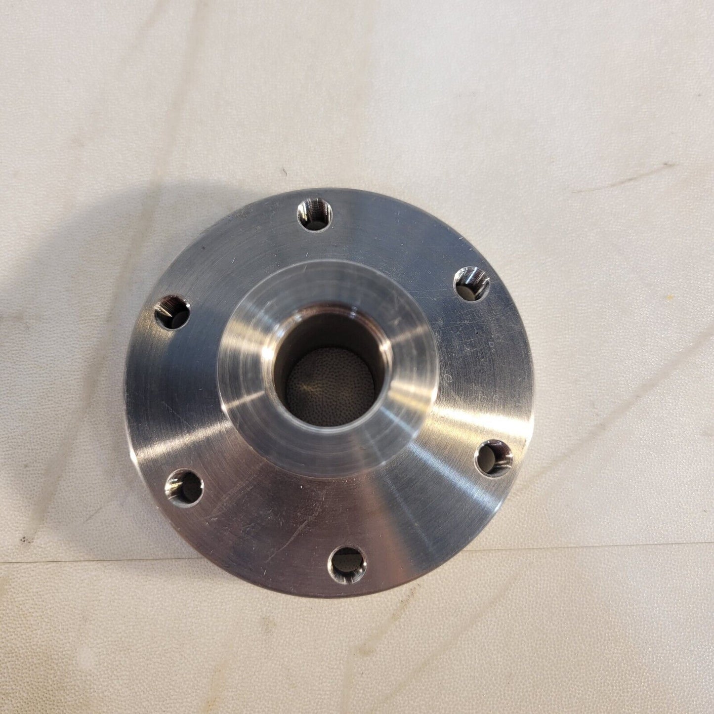 Huntington Labs 2.75" DN35CF To KF16 NW16 High Vacuum Adapter Tapped Holes Fixed