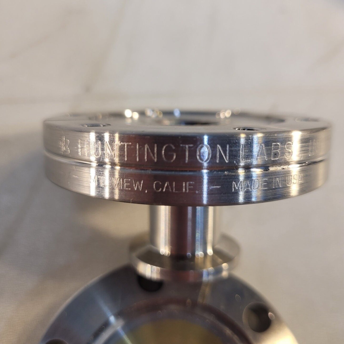 Huntington Labs 2.75" DN35CF To KF16 NW16 High Vacuum Adapter Tapped Holes Fixed
