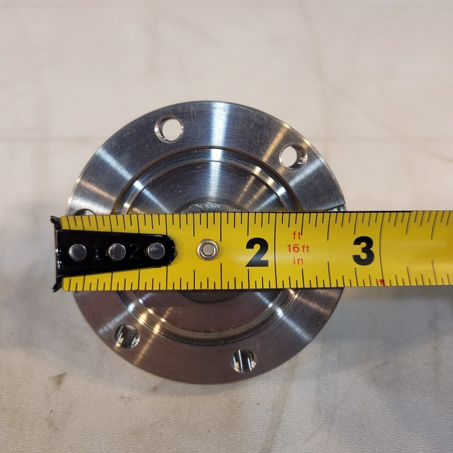 Huntington Labs 2.75" DN35CF To KF16 NW16 High Vacuum Adapter Tapped Holes Fixed