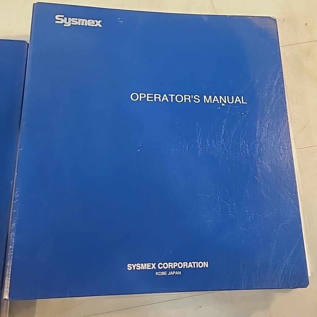 Sysmex XE-2100 Owners Operators Manual Technical Guide Maintenance w/ Driver USB