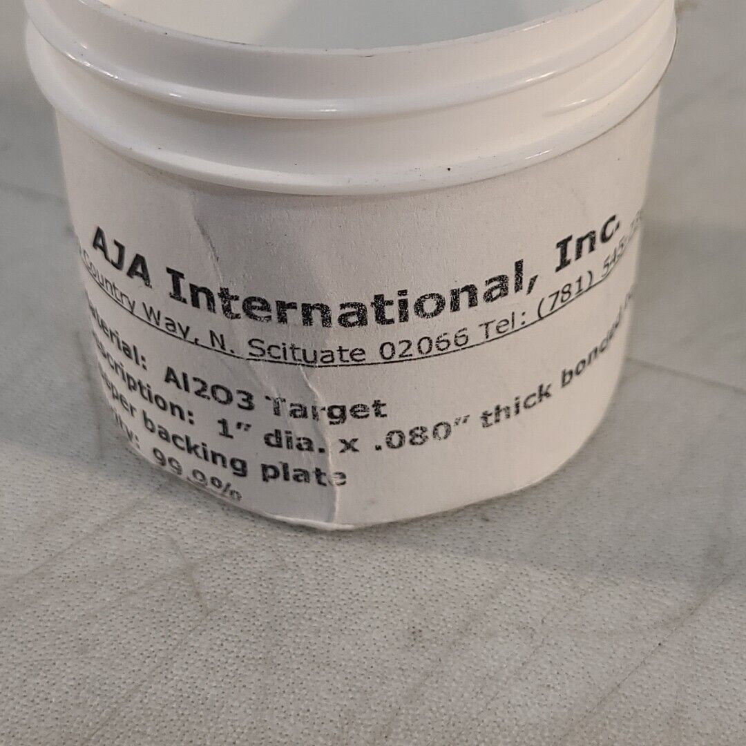 AJA 1" Keeper Al2O3 Al Target 0.08" 0.118" Thick Bonded To Keeper Backing Plate