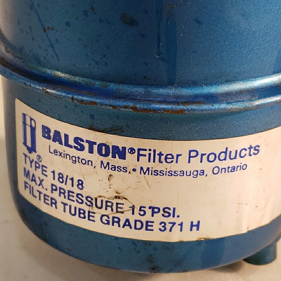 Balston 18/18-371H Oil Mist Filter Vacuum Pump Exhaust Oil Catcher 15PSI Max