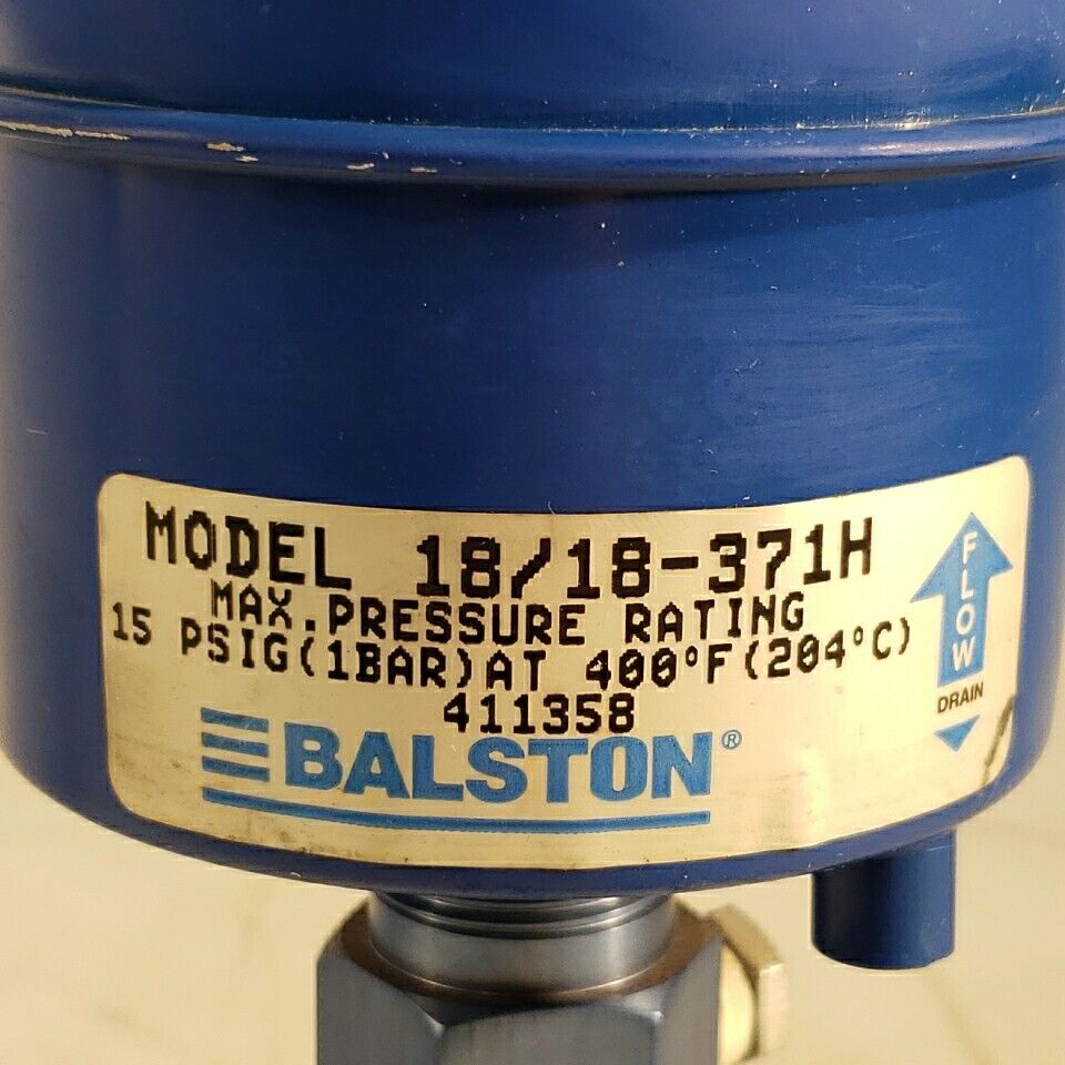 Balston 18/18-371H Oil Mist Filter Vacuum Pump Oil Catcher 15PSI Max
