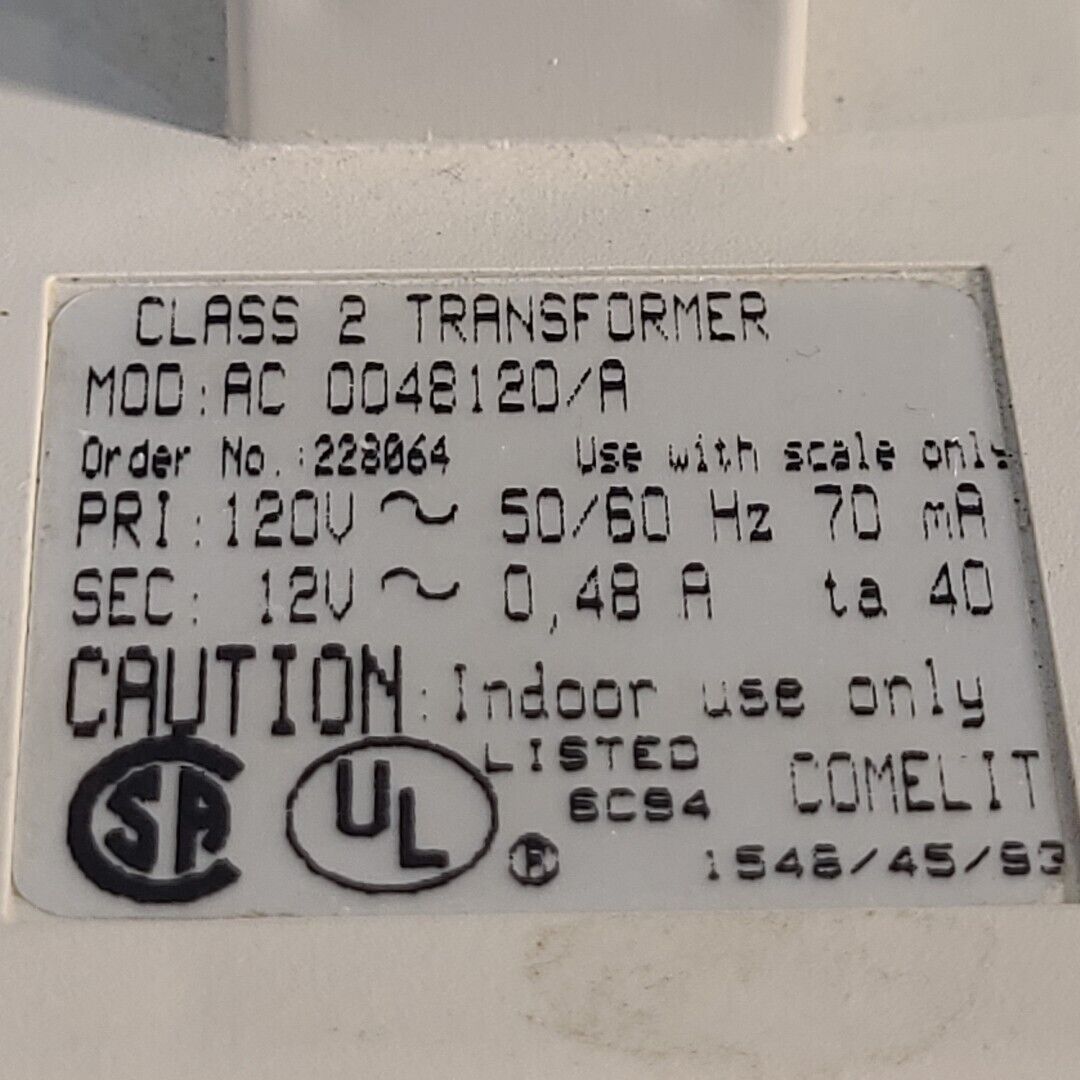 Charging Cord From Mettler Toledo AB204 AC 0048120/A 228064 Scale 12v 0.48A