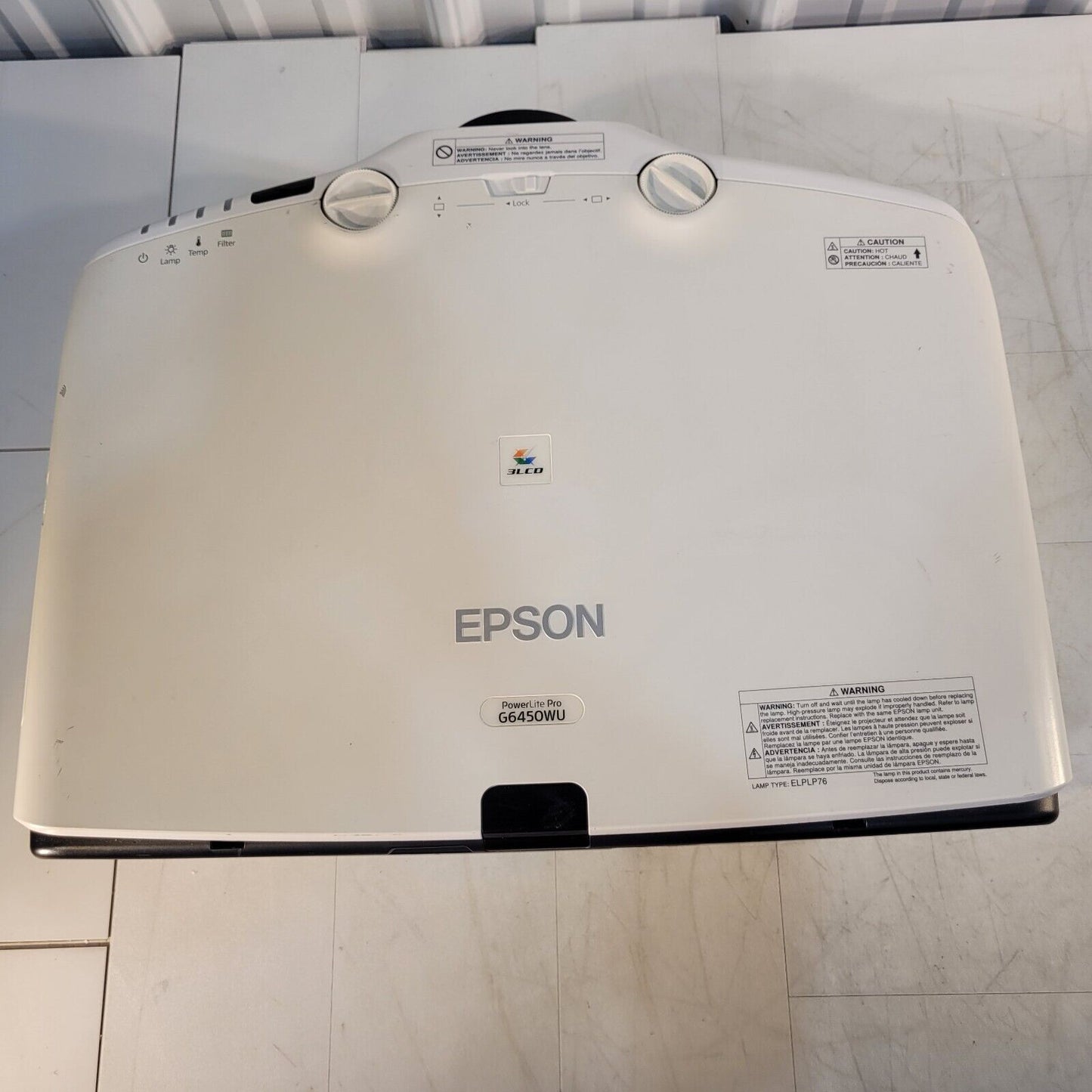 FRESH LAMP Epson Power Light Pro G6450WU LCD Projector H535A 0 Lamp Hours