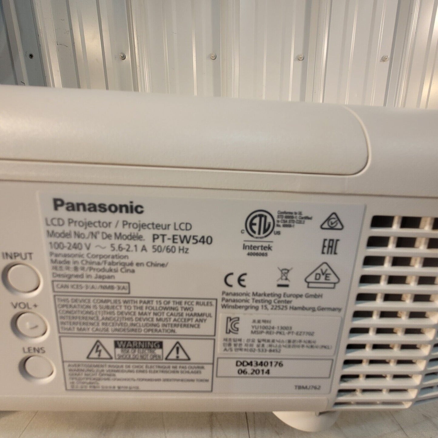 FRESH LAMP Panasonic EW540 WXGA LCD Projector PT-EW540 0 Lamp Hours