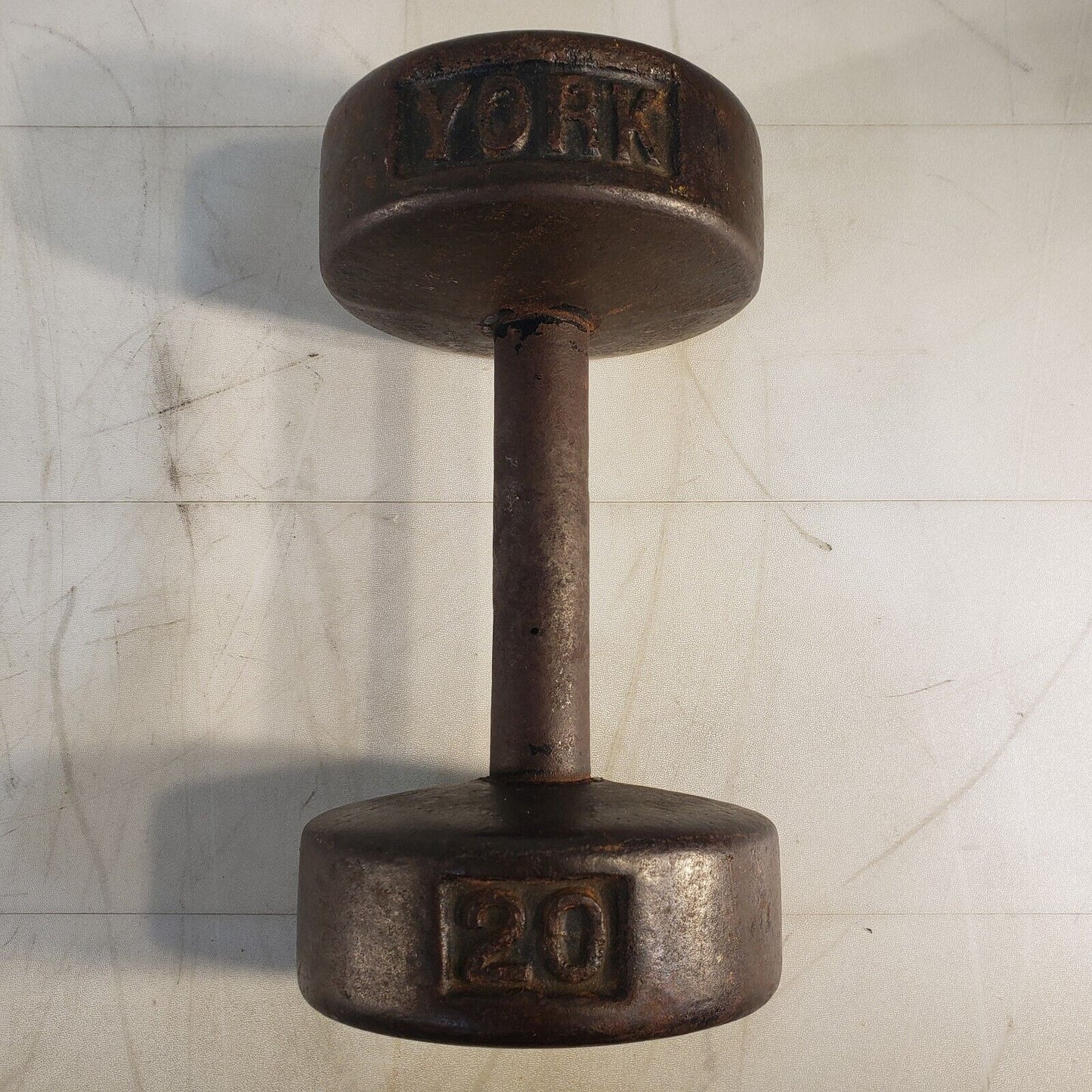 Vintage York 20lb Dumbbell Cast Iron Weight