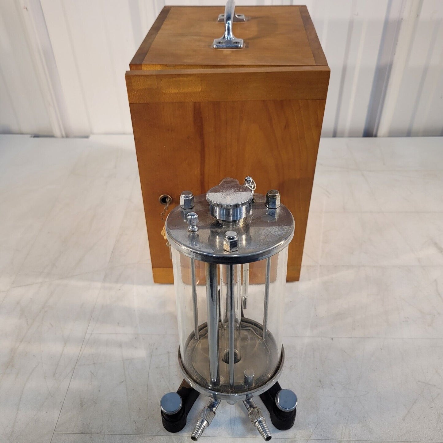Vintage Hoppler Manual Viscometer Tabletop With Wooden Case