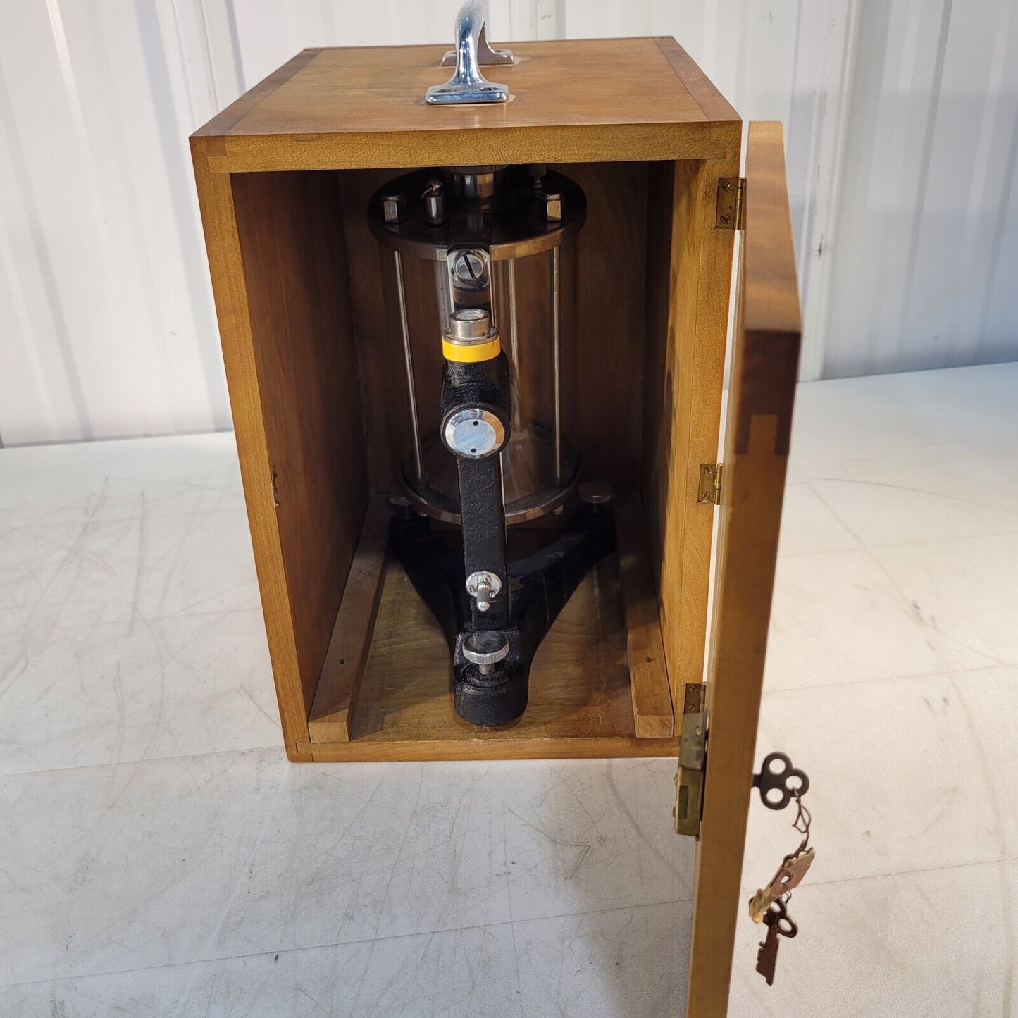 Vintage Hoppler Manual Viscometer Tabletop With Wooden Case