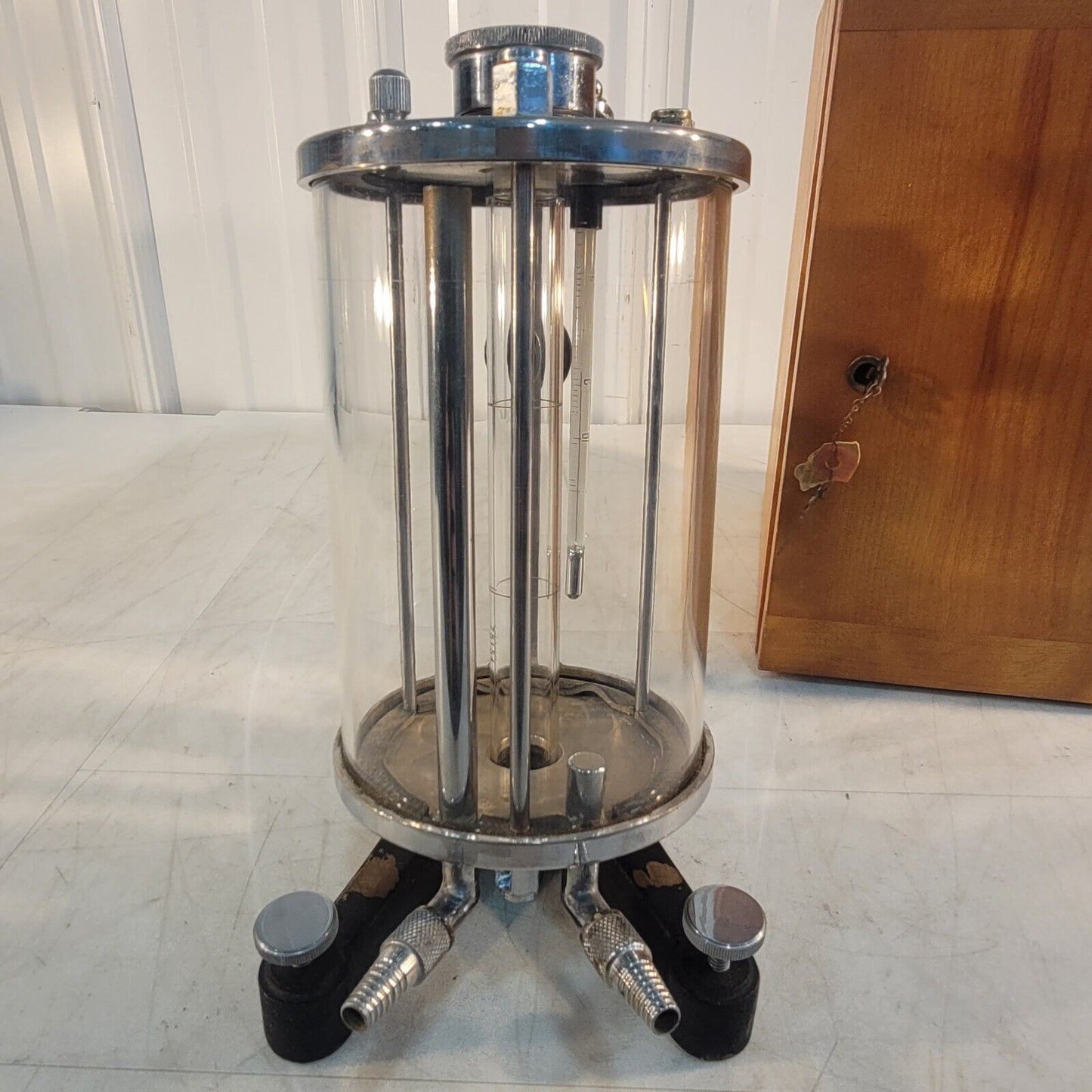 Vintage Hoppler Manual Viscometer Tabletop With Wooden Case