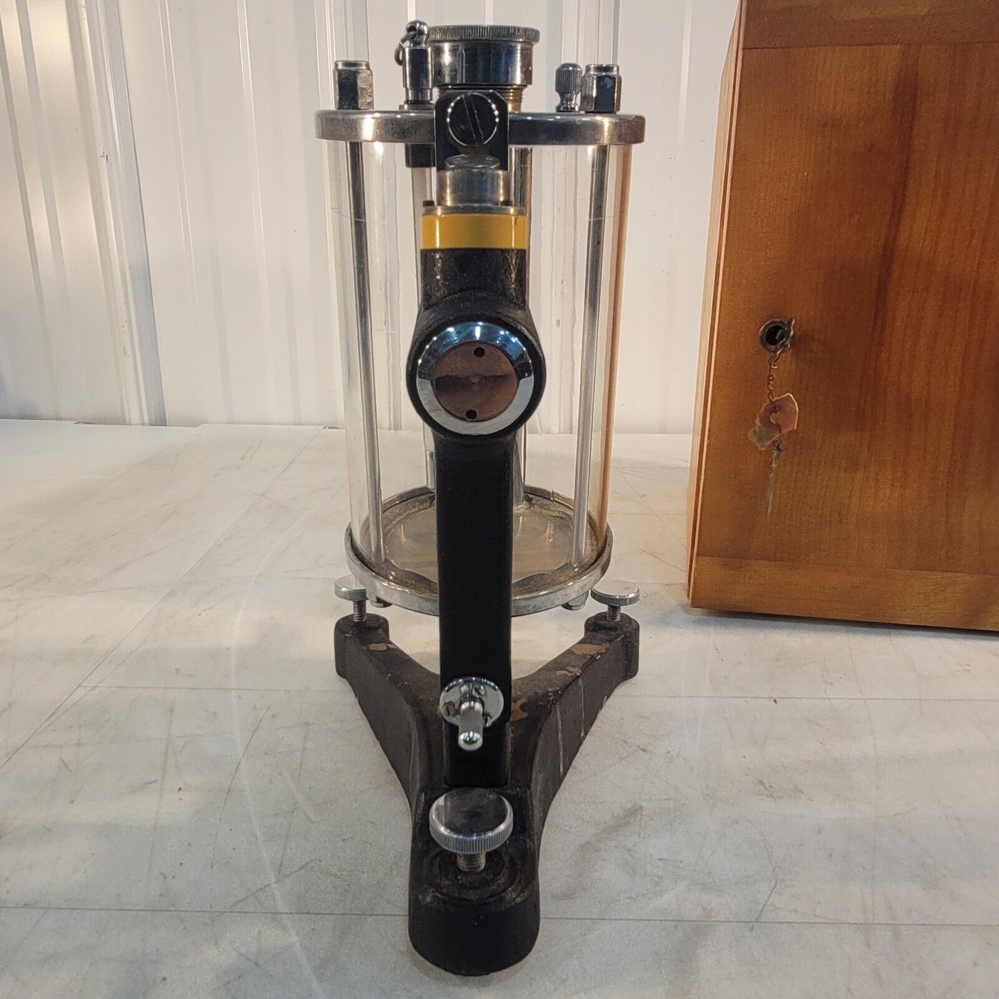 Vintage Hoppler Manual Viscometer Tabletop With Wooden Case