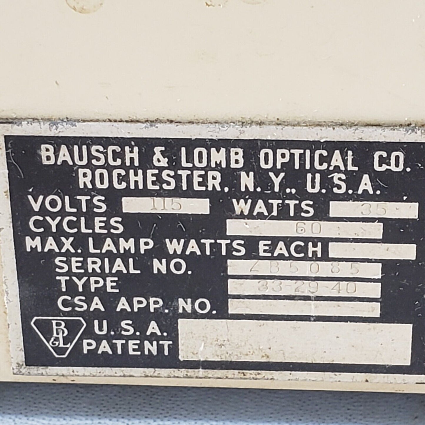 Vintage Bausch & Lomb 340 Spectrophotometer 33-29-40 Monochromator Spectrometer